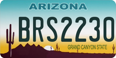AZ license plate BRS2230