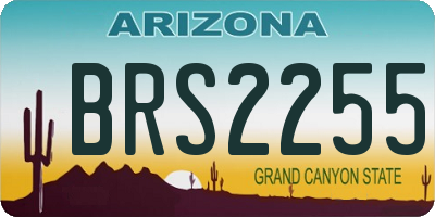 AZ license plate BRS2255