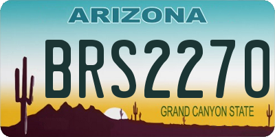 AZ license plate BRS2270