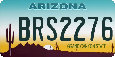 AZ license plate BRS2276