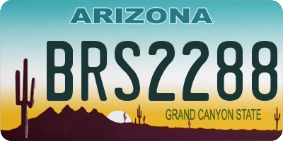 AZ license plate BRS2288