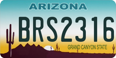 AZ license plate BRS2316