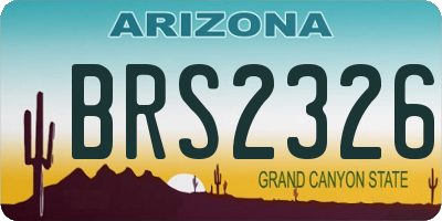 AZ license plate BRS2326