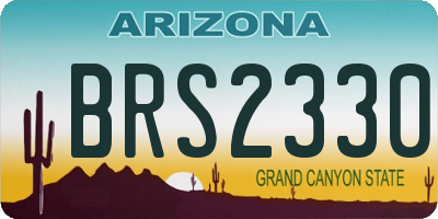 AZ license plate BRS2330