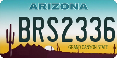 AZ license plate BRS2336