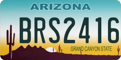 AZ license plate BRS2416