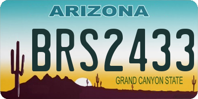 AZ license plate BRS2433