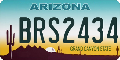 AZ license plate BRS2434