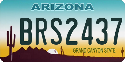 AZ license plate BRS2437