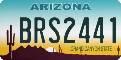 AZ license plate BRS2441