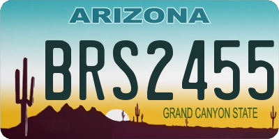 AZ license plate BRS2455