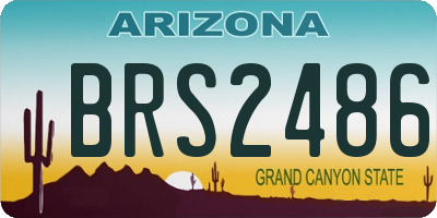 AZ license plate BRS2486