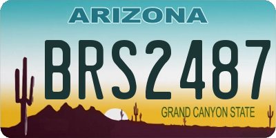 AZ license plate BRS2487
