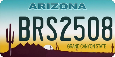 AZ license plate BRS2508