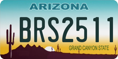 AZ license plate BRS2511