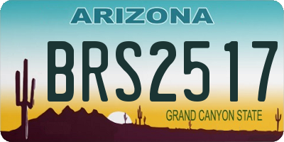 AZ license plate BRS2517