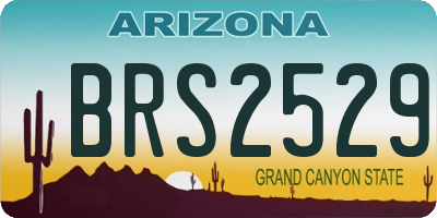 AZ license plate BRS2529