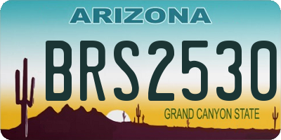 AZ license plate BRS2530