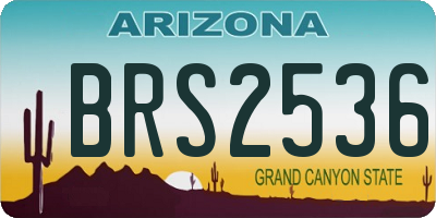AZ license plate BRS2536