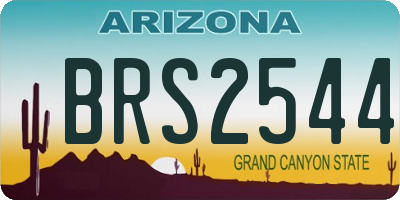 AZ license plate BRS2544