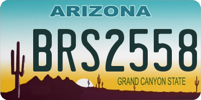 AZ license plate BRS2558