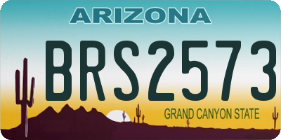 AZ license plate BRS2573