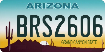 AZ license plate BRS2606