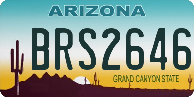 AZ license plate BRS2646