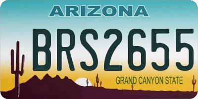 AZ license plate BRS2655