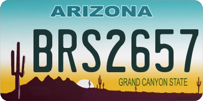 AZ license plate BRS2657