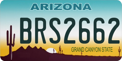 AZ license plate BRS2662