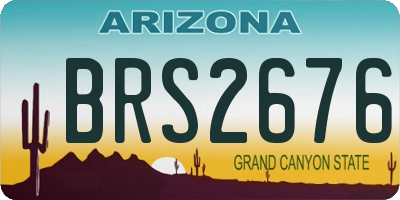 AZ license plate BRS2676