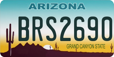 AZ license plate BRS2690