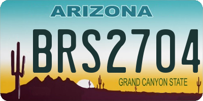 AZ license plate BRS2704