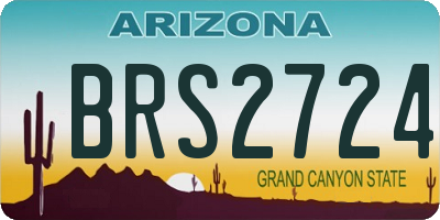 AZ license plate BRS2724