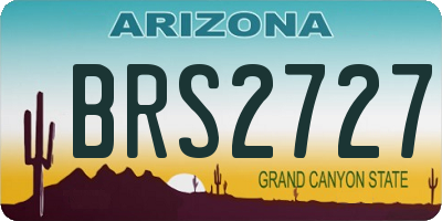 AZ license plate BRS2727