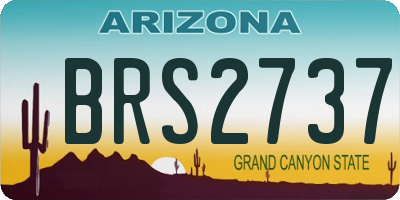 AZ license plate BRS2737