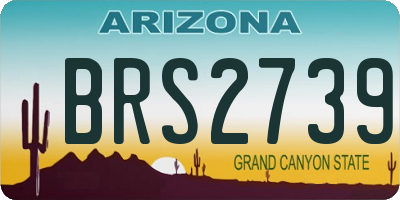 AZ license plate BRS2739