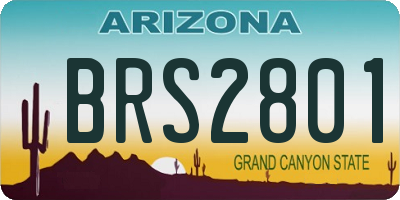 AZ license plate BRS2801