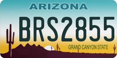 AZ license plate BRS2855