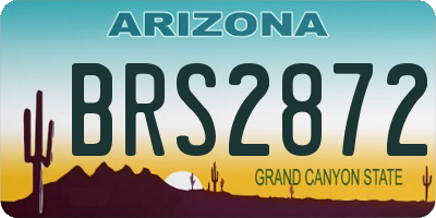 AZ license plate BRS2872