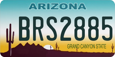 AZ license plate BRS2885
