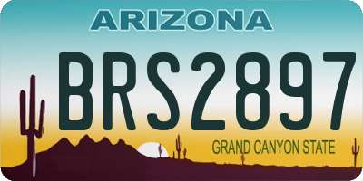 AZ license plate BRS2897