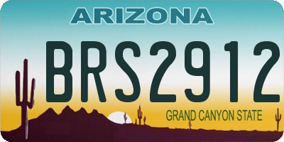 AZ license plate BRS2912