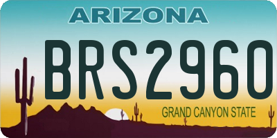 AZ license plate BRS2960