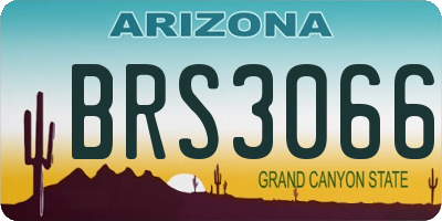 AZ license plate BRS3066