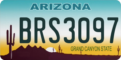 AZ license plate BRS3097
