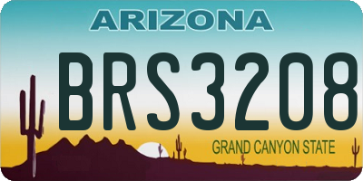 AZ license plate BRS3208