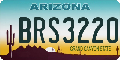 AZ license plate BRS3220