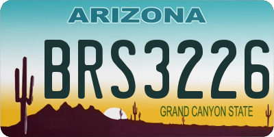 AZ license plate BRS3226